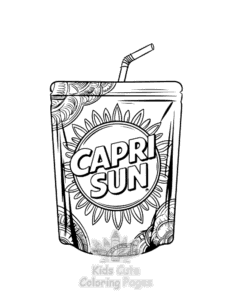 Easy 90s Nostalgic coloring sheet for young children