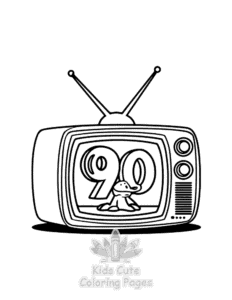 Free 90s Nostalgic coloring pages to print at home