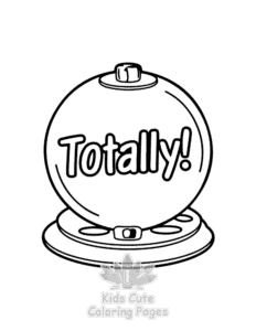 Simple 90s Nostalgic coloring page for toddlers