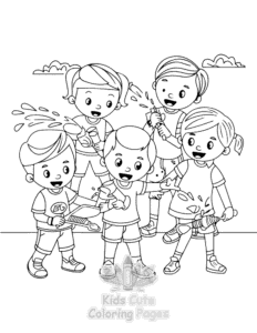 Printable 90s Nostalgic coloring sheet for preschoolers