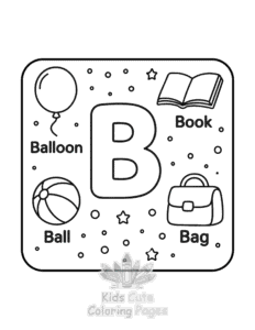 ABC Alphabet coloring page for girls, free to print