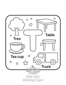 Simple ABC Alphabet coloring page for toddlers