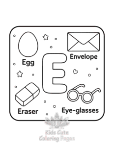Printable ABC Alphabet coloring sheet for preschoolers