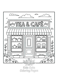 Free Adorable Shop coloring pages to print at home