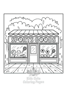 Free Adorable Shop coloring pages to print at home