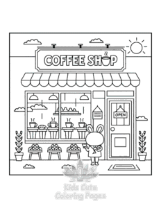Adorable Shop coloring page for boys, printable at home