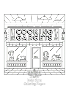 Free Adorable Shop coloring pages to print at home