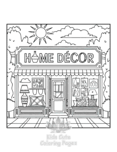 Free Adorable Shop coloring pages to print at home