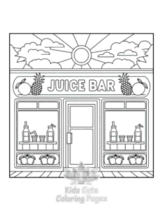 Free printable Adorable Shop coloring page for kids