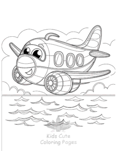 Free printable Airplane coloring page for kids
