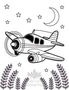 Printable Airplane coloring sheet for preschoolers