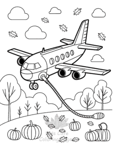 Free printable Airplane coloring page for kids