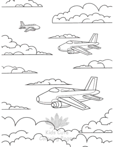 Free printable Airplane coloring page for kids