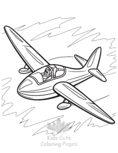 Airplane coloring page for classroom activities