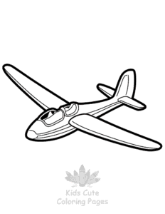 Airplane coloring page for boys, printable at home