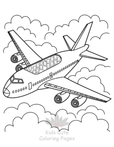Simple Airplane coloring page for toddlers
