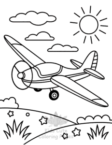 Free printable Airplane coloring page for kids