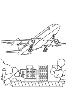 Free Airplane coloring pages to print at home