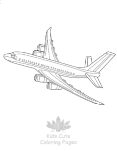 Free printable Airplane coloring page for kids