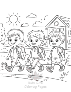 Simple Back To School coloring page for toddlers