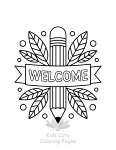 Back To School coloring page for boys, printable at home