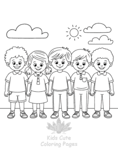 Simple Back To School coloring page for toddlers