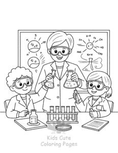Back To School coloring page for classroom activities