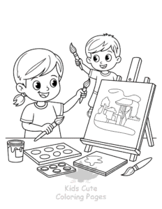 Back To School coloring page for boys, printable at home