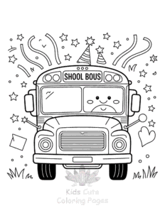 Simple Back To School coloring page for toddlers