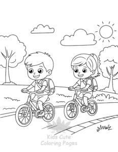 Back To School coloring page for girls, free to print