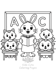 Back To School coloring page for boys, printable at home