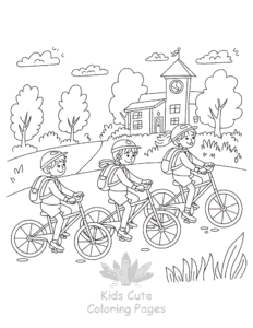 Simple Back To School coloring page for toddlers