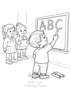 Free printable Back To School coloring page for kids