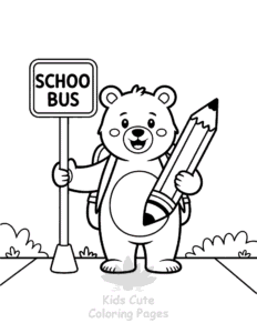 Back To School coloring page for girls, free to print