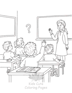 Back To School coloring page for classroom activities