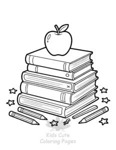Back To School coloring page for classroom activities