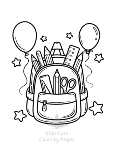 Free printable Back To School coloring page for kids