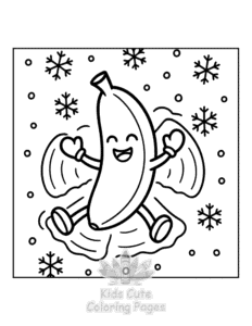 Banana Town coloring page for girls, free to print