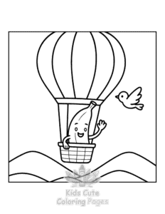 Banana Town coloring page for classroom activities