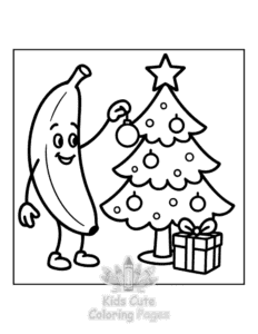 Banana Town coloring page for girls, free to print