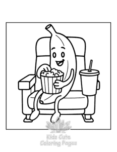 Free Banana Town coloring pages to print at home
