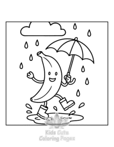 Free Banana Town coloring pages to print at home