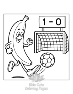 Banana Town coloring page for girls, free to print