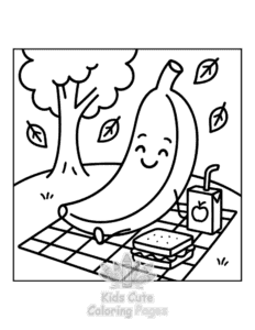 Banana Town coloring page for boys, printable at home