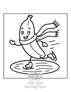 Banana Town coloring page for classroom activities