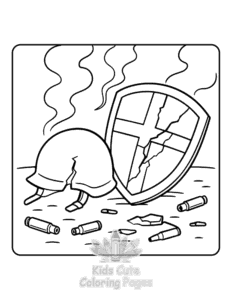 Free printable Battle Sketches coloring page for kids
