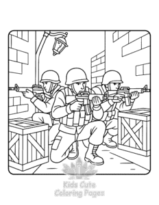 Easy Battle Sketches coloring sheet for young children