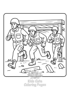 Easy Battle Sketches coloring sheet for young children