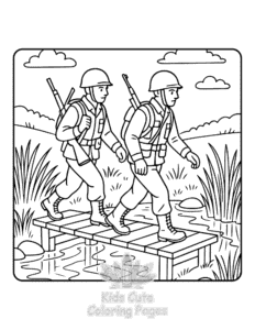 Easy Battle Sketches coloring sheet for young children