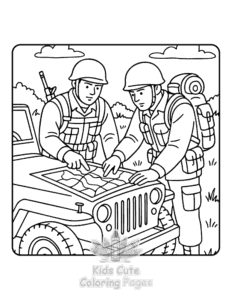 Simple Battle Sketches coloring page for toddlers